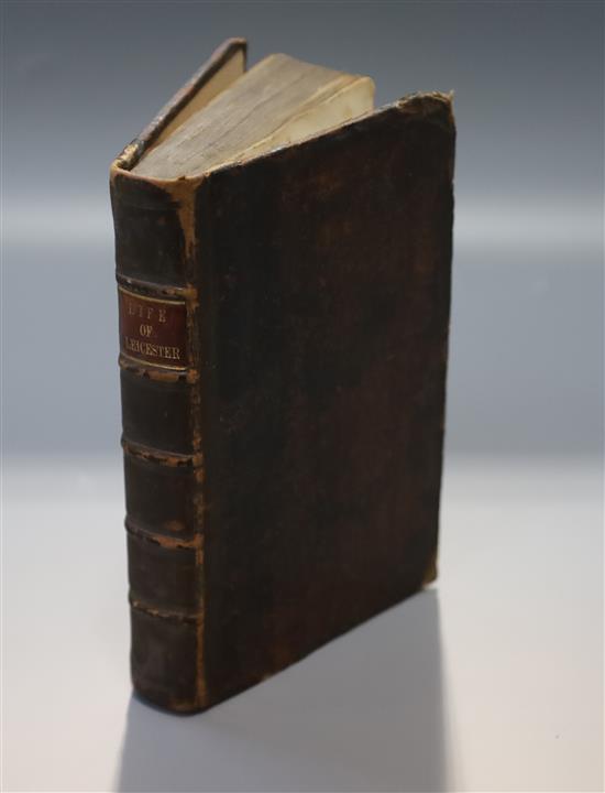 [Jebb, Samuel] - The Life of Robert Earl of Leicester, 8vo, old calf scuffed, with portrait frontis, Woodman and